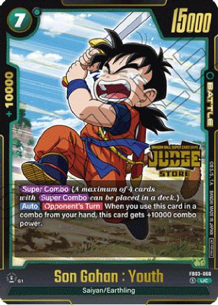 Image of Son Gohan : Youth - FB03-066 (Judge Pack (Store Judge) 02) (FB03-066) - Tournament and Championship Promos Holofoil