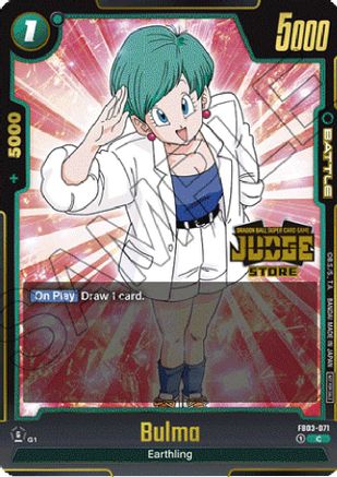 Image of Bulma - FB03-071 (Judge Pack (Store Judge) 02) (FB03-071) - Tournament and Championship Promos Holofoil