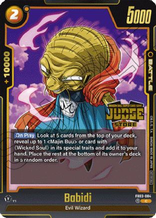 Image of Babidi - FB03-084 (Judge Pack (Store Judge) 02) (FB03-084) - Tournament and Championship Promos Holofoil