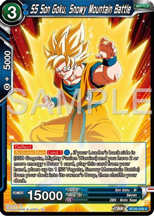 Image of SS Son Goku, Snowy Mountain Battle (BT26-039) - Ultimate Advent Foil