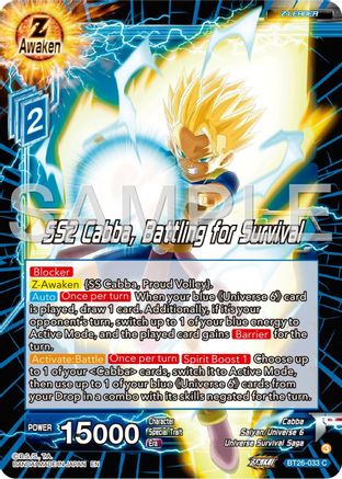 Image of SS2 Cabba, Battling for Survival (BT26-033) - Ultimate Advent Foil