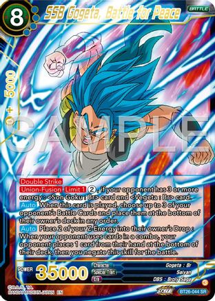 Image of SSB Gogeta, Battle for Peace (BT26-044) - Ultimate Advent Foil