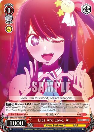 Image of Lies Are Love, Ai (RRR) (OSK/S107-TE07R RRR) - [OSHI NO KO]