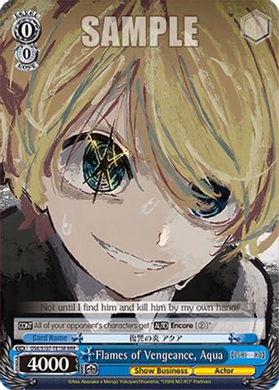 Image of Flames of Vengeance, Aqua (RRR) (OSK/S107-TE15R RRR) - [OSHI NO KO]