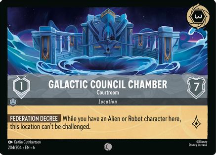 Image of Galactic Council Chamber - Courtroom (204/204) - Azurite Sea Cold Foil