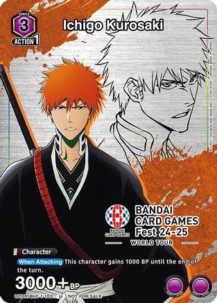 Image of Ichigo Kurosaki (BANDAI Card Games Fest 24-25 World Tour) (UEPR/BLC-1-103) - Union Arena Promotion Cards Foil