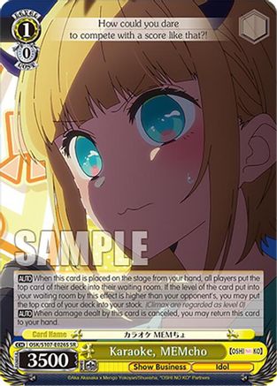 Image of Karaoke, MEMcho (SR) (OSK/S107-E026S SR) - [OSHI NO KO]
