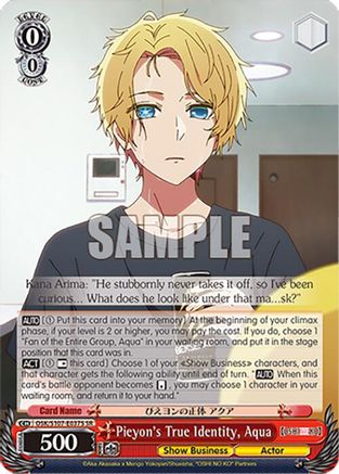 Image of Pieyon's True Identity, Aqua (SR) (OSK/S107-E037S SR) - [OSHI NO KO]