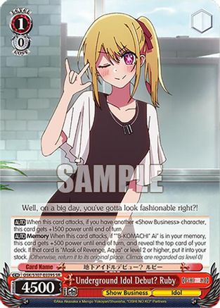 Image of Underground Idol Debut? Ruby (SR) (OSK/S107-E039S SR) - [OSHI NO KO]