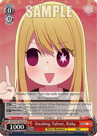 Image of Stealing Talent, Ruby (SR) (OSK/S107-E055S SR) - [OSHI NO KO]