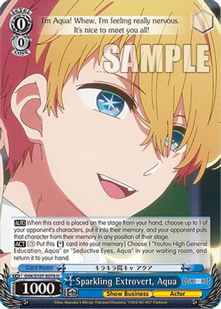 Image of Sparkling Extrovert, Aqua (OSK/S107-E076 U) - [OSHI NO KO]