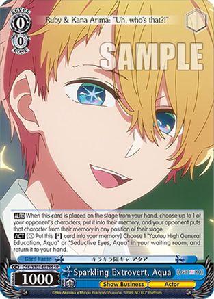 Image of Sparkling Extrovert, Aqua (SR) (OSK/S107-E076S SR) - [OSHI NO KO]