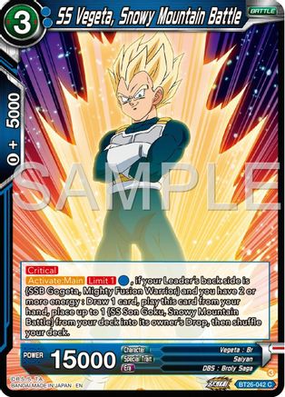 Image of SS Vegeta, Snowy Mountain Battle (BT26-042) - Ultimate Advent Foil