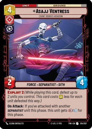 Image of Asajj Ventress - Count Dooku's Assassin (134/257) - Twilight of the Republic Foil