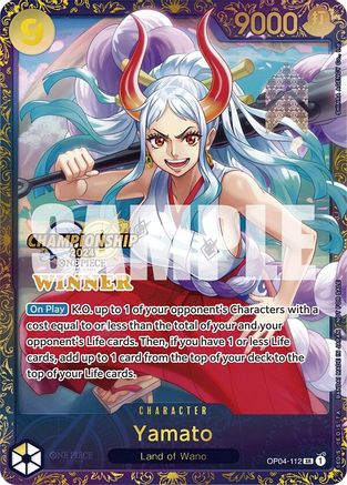 Image of Yamato (Championship 2024 Finals Winner) (OP04-112) - One Piece Promotion Cards Foil