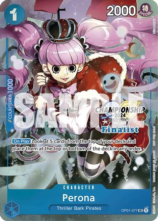 Image of Perona (Championship 2024 Finalist Card Set) (OP01-077) - One Piece Promotion Cards Foil