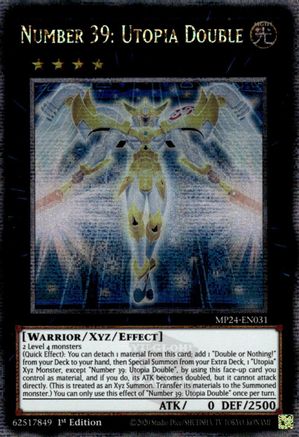 Image of Number 39: Utopia Double (Quarter Century Secret Rare) (MP24-EN031) - 25th Anniversary Tin: Dueling Mirrors 1st Edition
