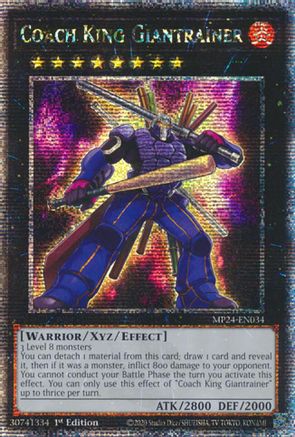 Image of Coach King Giantrainer (Quarter Century Secret Rare) (MP24-EN034) - 25th Anniversary Tin: Dueling Mirrors 1st Edition