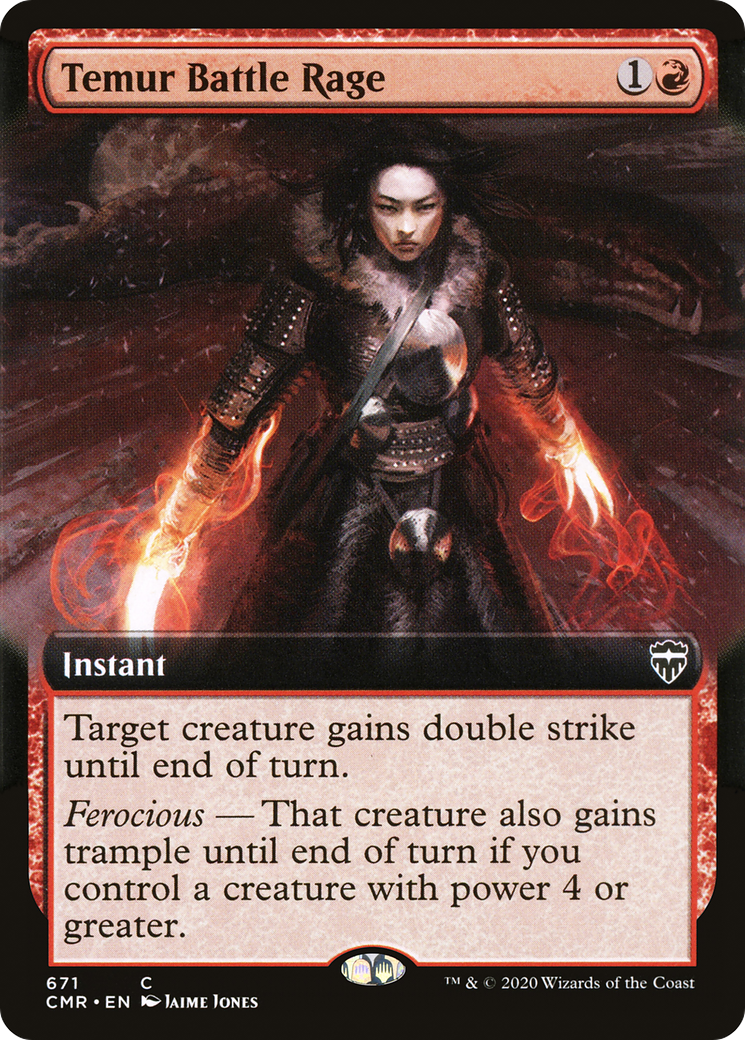 Image of Temur Battle Rage (Extended Art) (CMR-671) - Commander Legends: (Extended Art) Foil