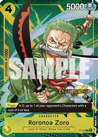 Image of Roronoa Zoro (CS 2024 Event Pack) (P-042) - One Piece Promotion Cards Foil