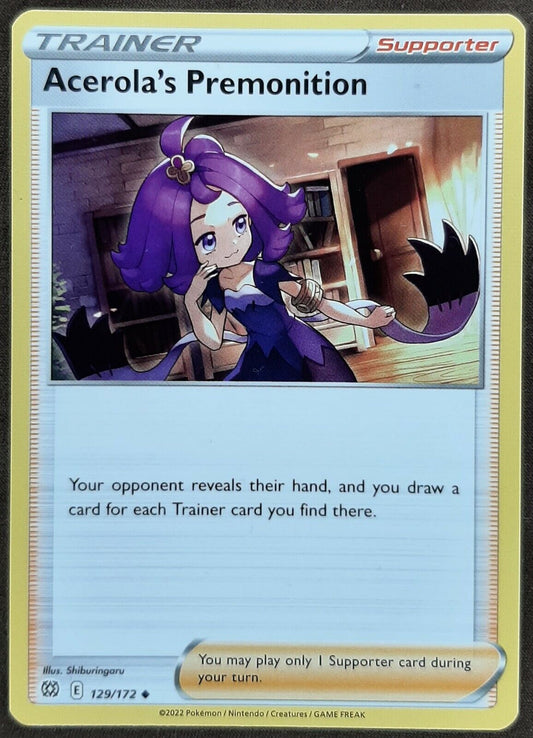 Acerola's Premonition 129/172 Brilliant Stars Pokemon Trainer