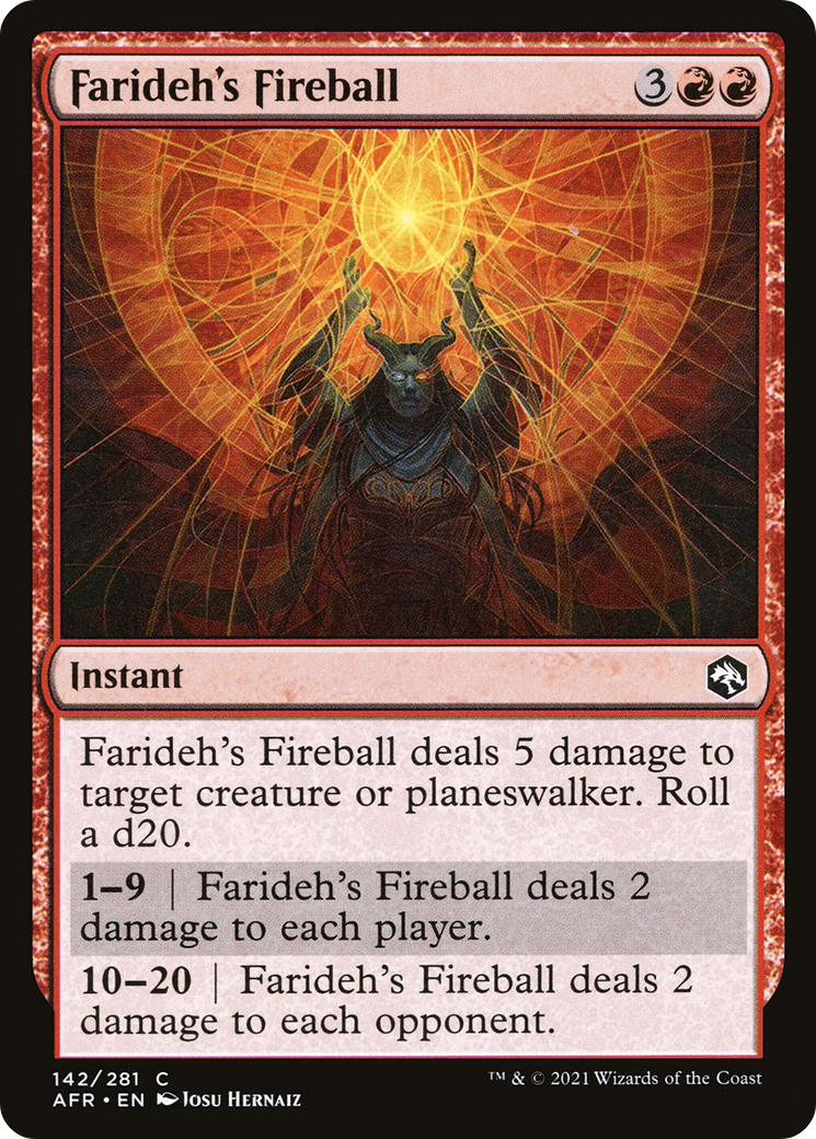 Image of Farideh's Fireball (AFR-142) - Adventures in the Forgotten Realms Foil