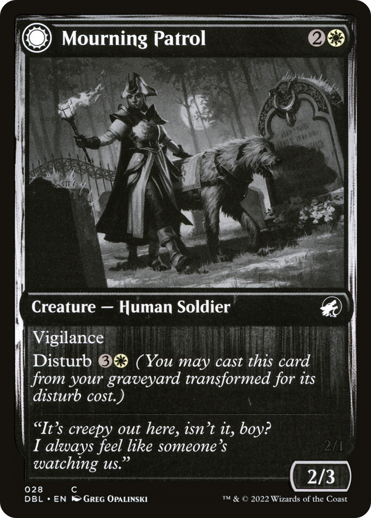 Image of Mourning Patrol (DBL-028) - Innistrad: Double Feature: (Double Faced Transform)