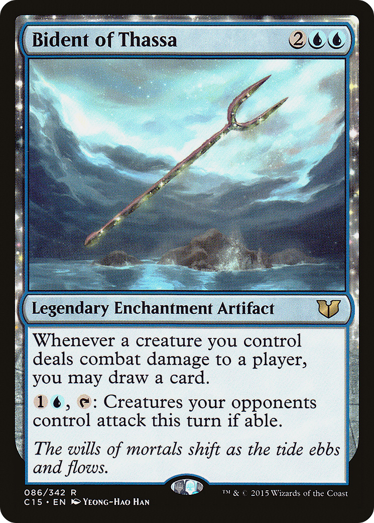 Image of Bident of Thassa (C15-086) - Commander 2015: (enchantment)
