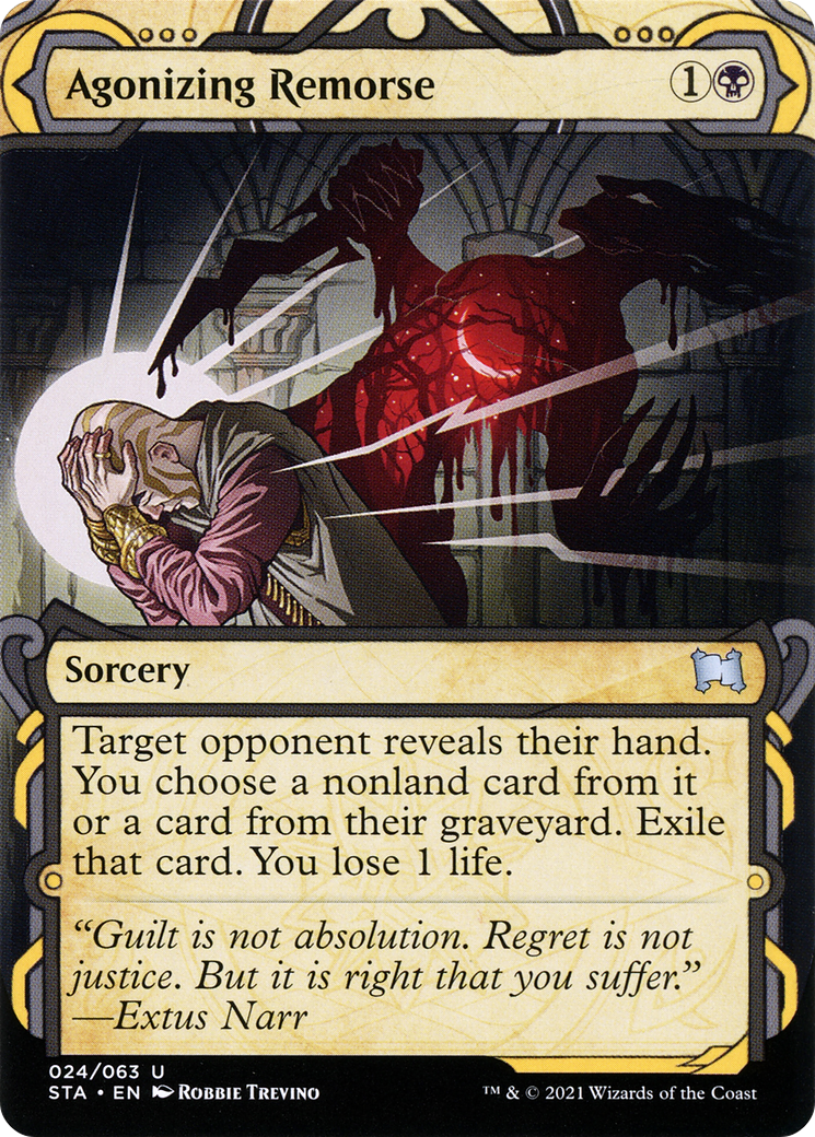 Image of Agonizing Remorse (STA-024) - Strixhaven Mystical Archive: (Showcase) (Borderless)