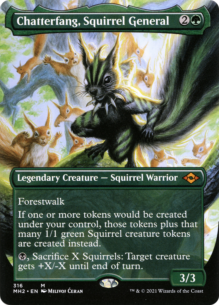 Image of Chatterfang, Squirrel General (Borderless) (MH2-316) - Modern Horizons 2 (Borderless)