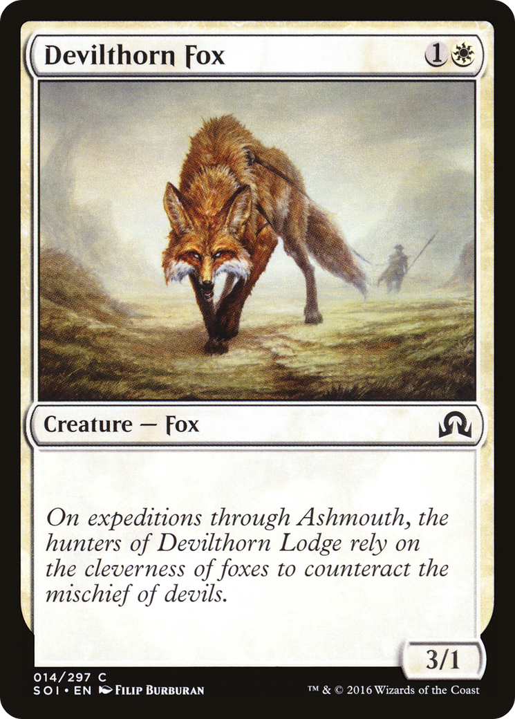 Image of Devilthorn Fox (SOI-014) - Shadows over Innistrad Foil
