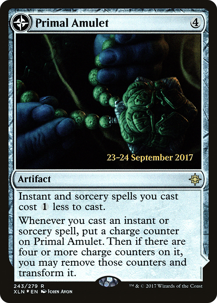 Image of Primal Amulet (PRE-243S) - Ixalan Promos: (compasslanddfc) Foil