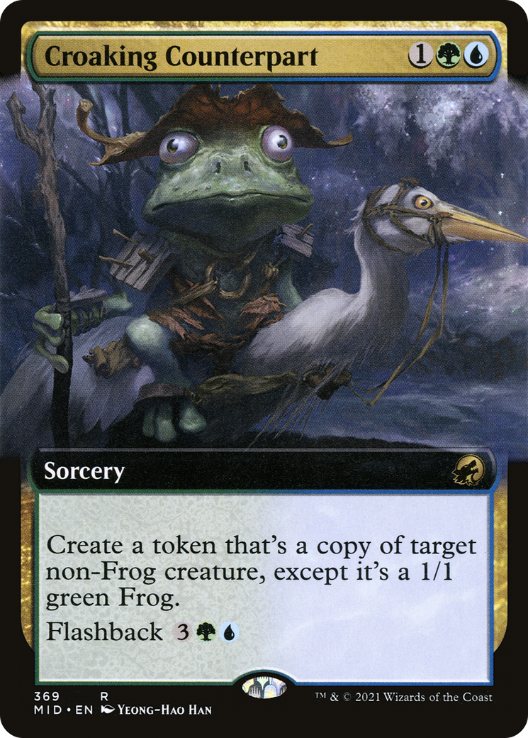 Image of Croaking Counterpart (Extended Art) (MID-369) - Innistrad: Midnight Hunt: (Extended Art) Foil