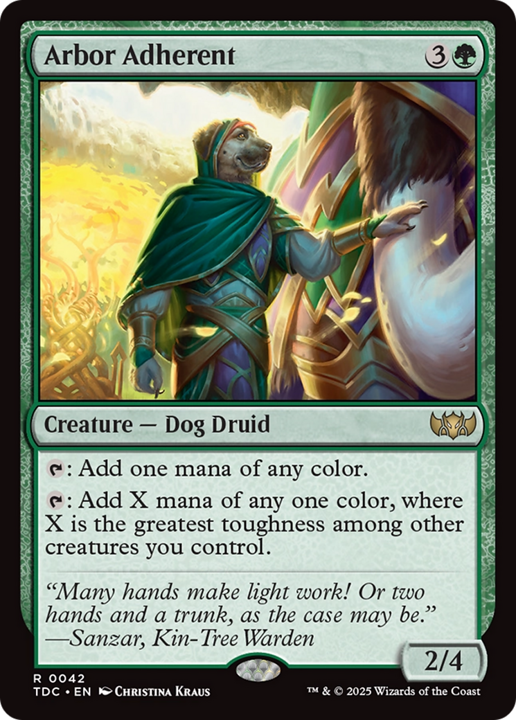 Image of Arbor Adherent (TDC-042) - Commander: Tarkir: Dragonstorm