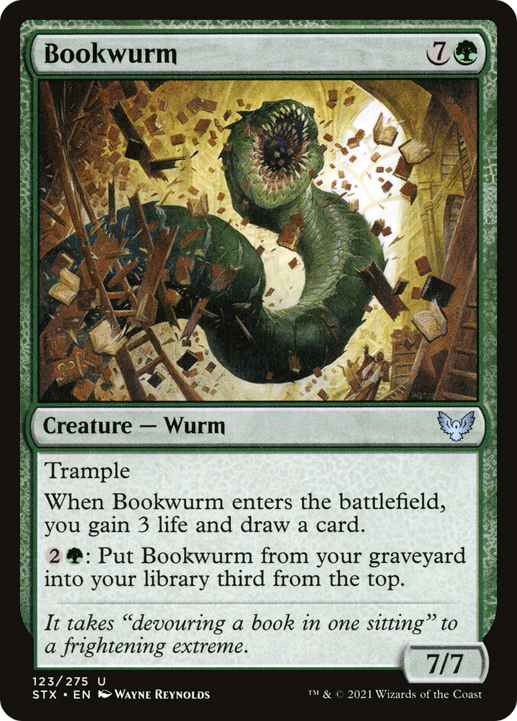 Image of Bookwurm (STX-123) - Strixhaven: School of Mages Foil