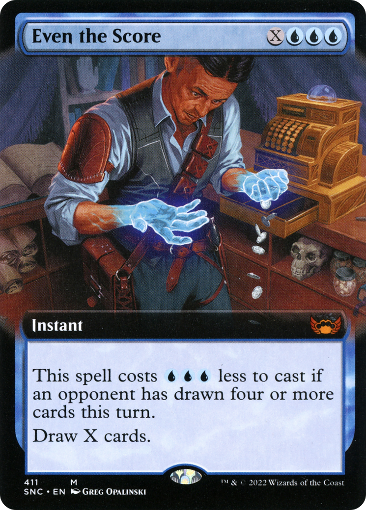 Image of Even the Score (Extended Art) (SNC-411) - Streets of New Capenna: (Extended Art)
