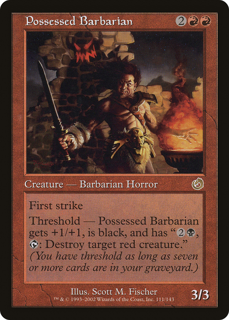 Image of Possessed Barbarian (TOR-111) - Torment Foil
