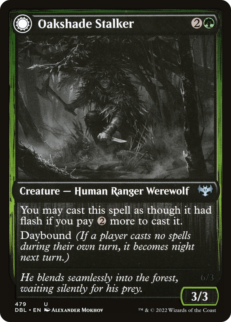 Image of Oakshade Stalker (DBL-479) - Innistrad: Double Feature: (Double Faced Transform) Foil