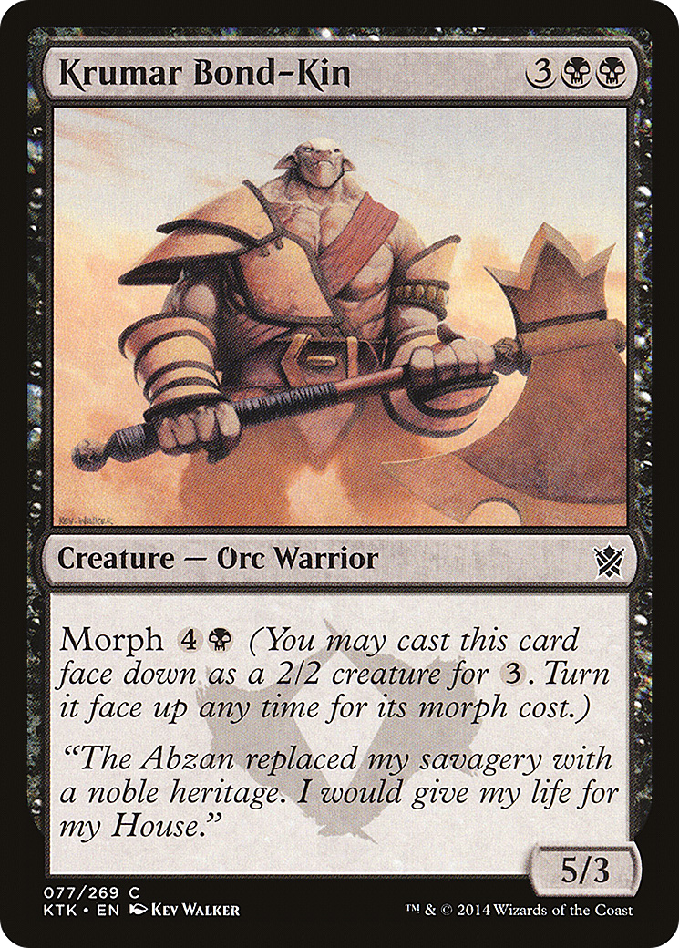 Image of Krumar Bond-Kin (KTK-077) - Khans of Tarkir