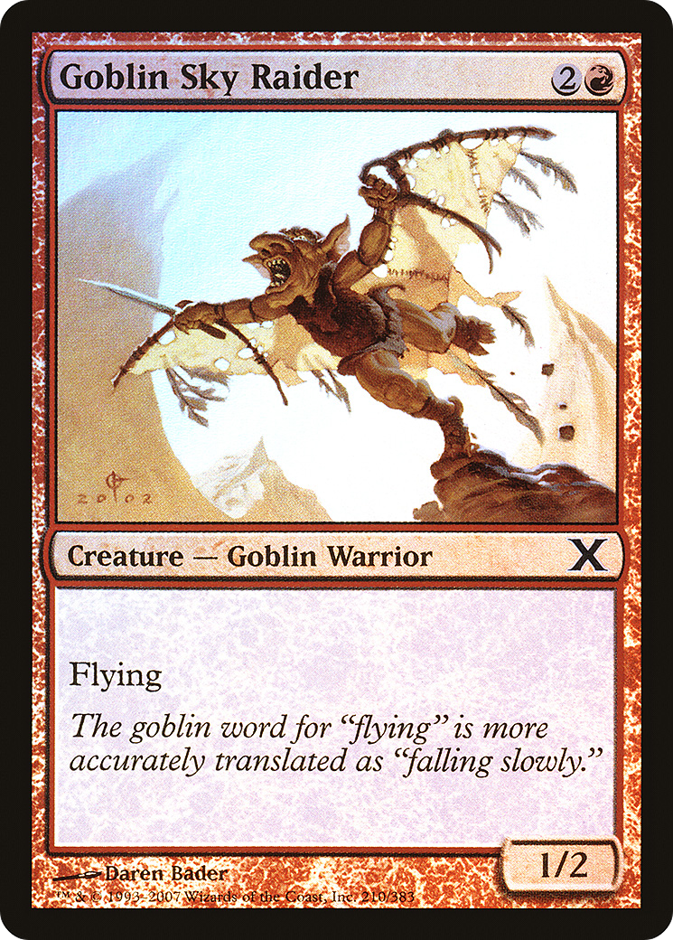 Image of Goblin Sky Raider (10E-210★) - Tenth Edition Foil