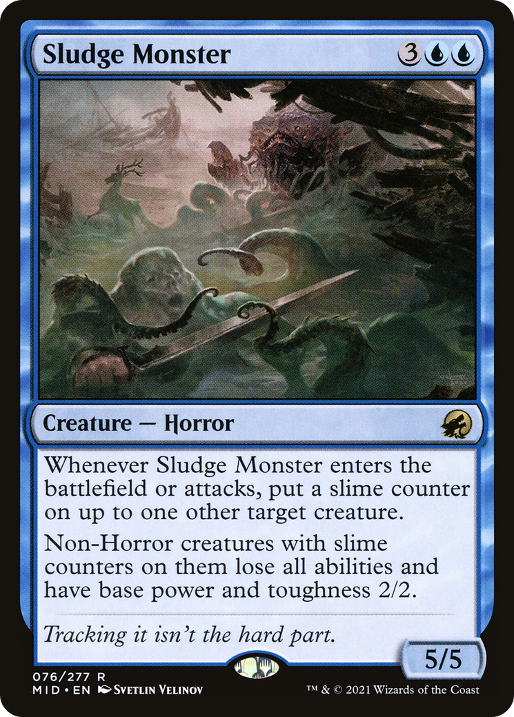 Image of Sludge Monster (MID-076) - Innistrad: Midnight Hunt Foil