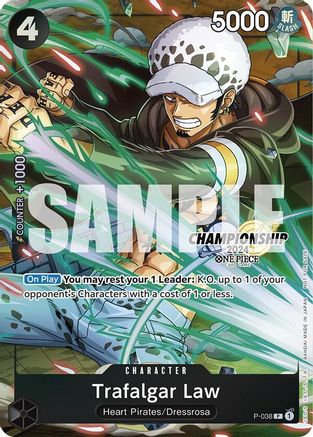 Image of Trafalgar Law - P-038 (CS 2024 Event Pack Finalist) (P-038) - One Piece Promotion Cards Foil