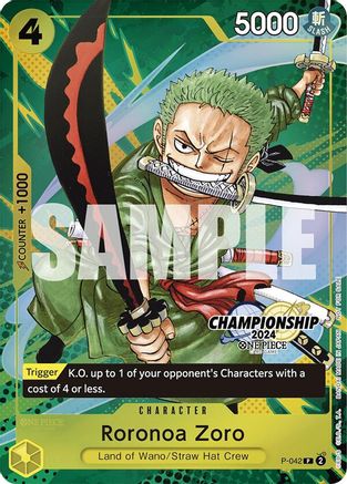 Image of Roronoa Zoro (CS 2024 Event Pack Finalist) (P-042) - One Piece Promotion Cards Foil