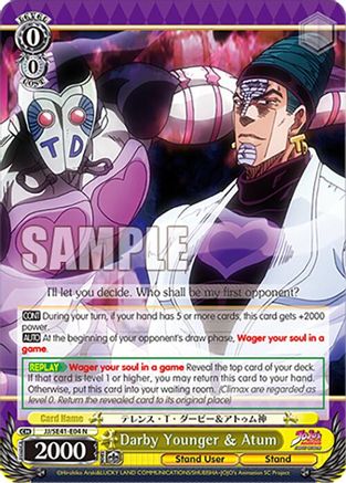 Image of Darby Younger & Atum (JJ/SE41-E04 N) - JoJo's Bizarre Adventure: Stardust Crusaders Premium Booster