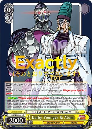 Image of Darby Younger & Atum (JJR) (JJ/SE41-E04J JJR) - JoJo's Bizarre Adventure: Stardust Crusaders Premium Booster