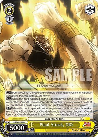 Image of Final Attack, DIO (JJ/SE41-E13 N) - JoJo's Bizarre Adventure: Stardust Crusaders Premium Booster
