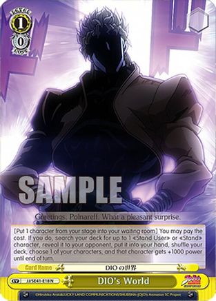 Image of DIO's World (JJ/SE41-E18 N) - JoJo's Bizarre Adventure: Stardust Crusaders Premium Booster