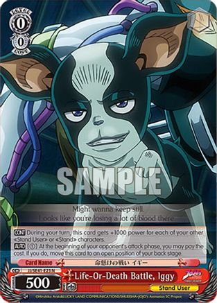 Image of Life-Or-Death Battle, Iggy (JJ/SE41-E23 N) - JoJo's Bizarre Adventure: Stardust Crusaders Premium Booster