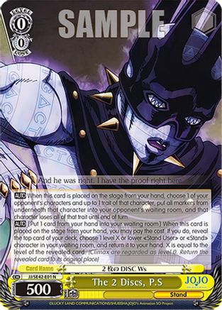 Image of The 2 Discs, P.S (JJ/SE42-E01 N) - JoJo's Bizarre Adventure: Stone Ocean Premium Booster