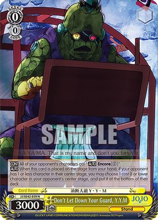 Image of Don't Let Down Your Guard, Y.Y.M (JJ/SE42-E09 N) - JoJo's Bizarre Adventure: Stone Ocean Premium Booster
